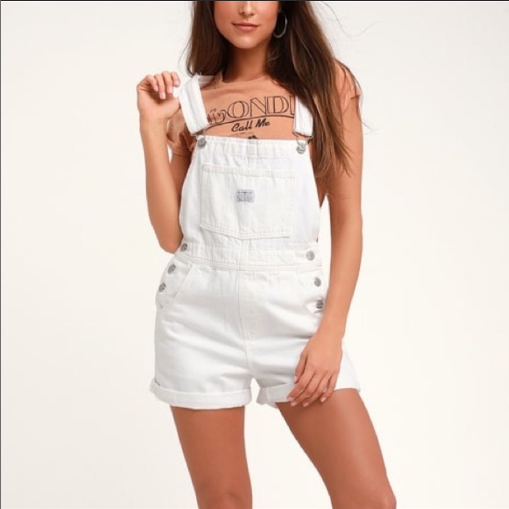 NWT WHITE Levi’s Vintage Shortalls Overalls